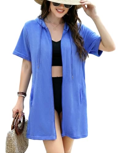 Gihuo Terry Cloth Swim Cover Up for Women Swimsuit...
