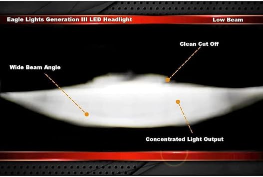Eagle Lights Valkyrie 7 inch Projection Headlight with Halo Ring Kit for 96-03 Honda Valkyrie Models