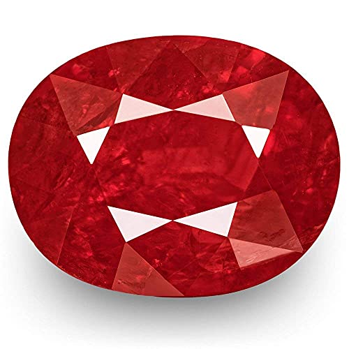Rubí natural de 13,34 quilates y plata de ley talla S para joyería mística mánica