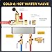 KAINGA Tankless Water Heater Service Valve Kit, 3/4 Inch IPS Isolator Set with Pressure Relief Valve, Hot & Cold Shut-Off Valves, Lead-Free Premium Brass, Compatible with Rheem, Rinnai, Navien
