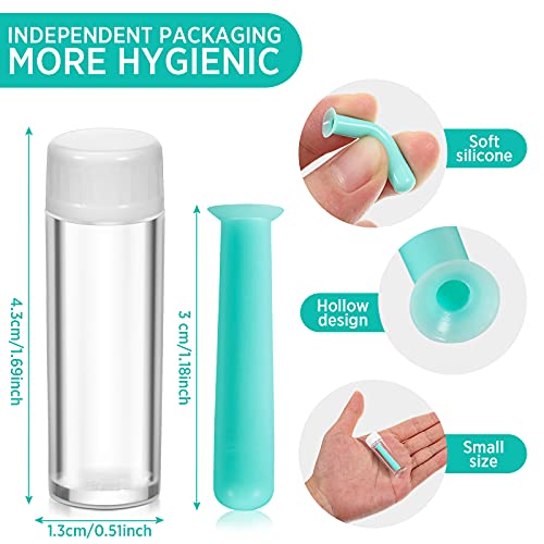 4 Pièces Inserteur de Lentilles de Contact en Silicone Dissolvant de Lentilles Rigides Quotidien de Contact, Dissolvant de Lentilles de Voyage Support d'Aspiration d'Objectif (Multicolore) - Image 3