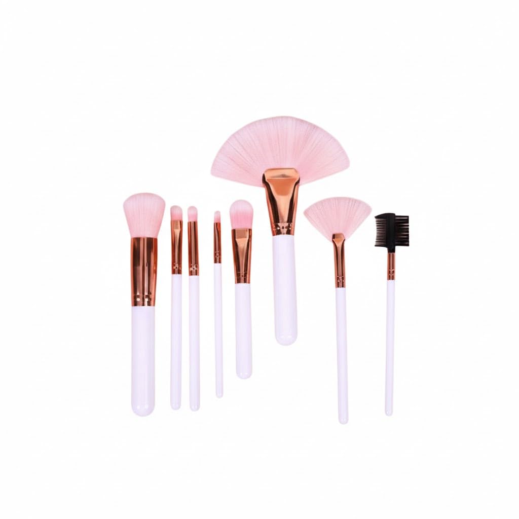 PAXCOO Professional Makeup Brush Set – 8-Piece Soft Bristles for Face & Eye Makeup Brown / Beauty cosmetic professional makeup brushes for eyes and face Foundation, Blush, Eye shadow, Eyelash, Lip and Brow.-picture-11
