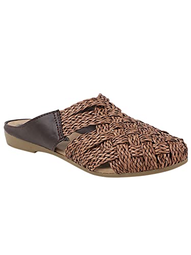 Image of The White Pole Slip on Slides Flat Mules Bellies Jutti Sandals for Women and Girls