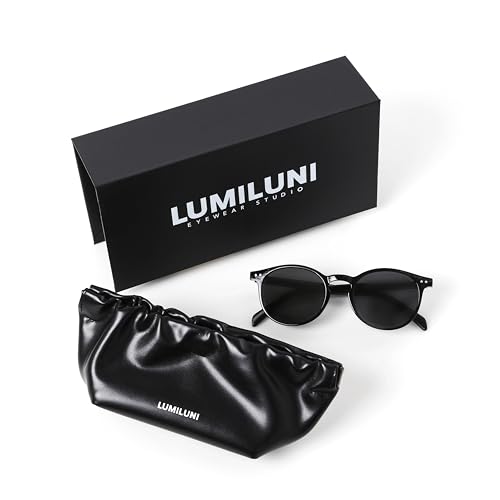 Trendy Korean Retro Style Vintage Round Women Sunglasses (Premium Vegan Leather Case Included)2