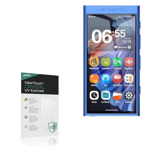 BoxWave Screen Protector Compatible With HiBy Digital M300 - ClearTouch Crystal Anti-UV EyeCare (2-Pack), Filters out Harmful Blue Light Reduce Fatigue