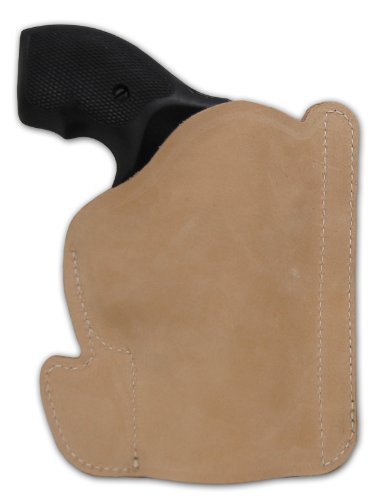 Barsony New Natural Tan Leather Pocket Holster For 2", Snub-Nose .38 .357 Revolvers (Kimber K6S) #TOP2