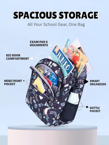 Image of Lyra Sweet Treats 37L School Backpack - Ice Cream & Candy Fun Edition | For Kids (Girls & Boys)