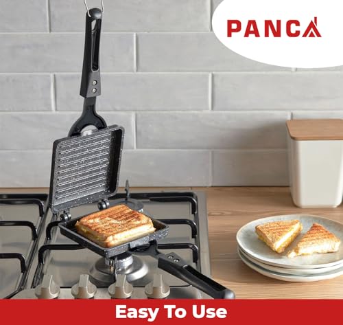 Image of PANCA Non-Stick Jumbo Grill Gas Toaster Premium Big Bread Sandwich Maker Griller with Bakelite Handles (Magnum Toaster)