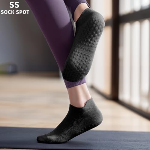 4/6 Pairs Pilates Yoga Socks for Women | Non Slip Grip Socks | Athletic Barre Workout2