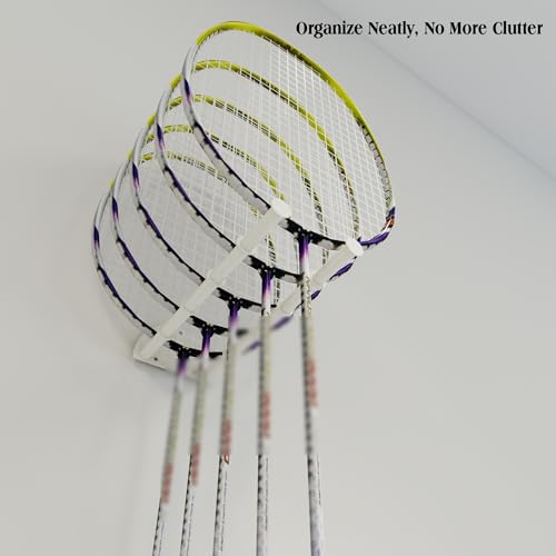 Rack para exhibir raquetas de bádminton y tenis miniatura 5