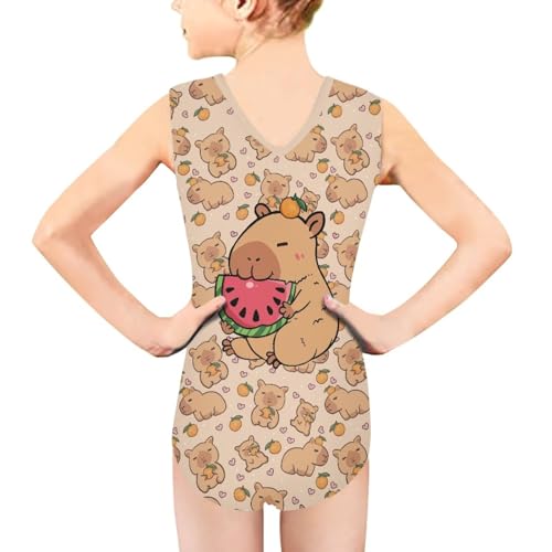 Image of Mumeson Girls One Piece Swimsuits Lightweight V-Neck Swimwear Bathing Suits for Little Girls 3-14 Years