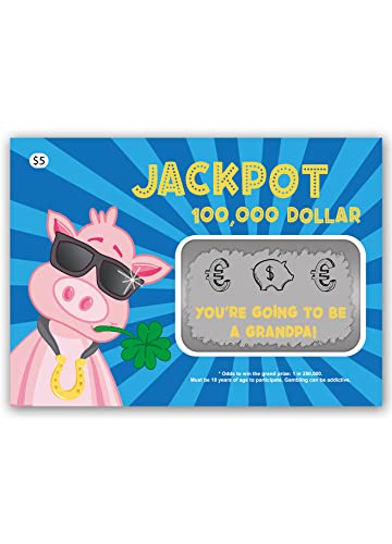 Image of Joli Coon Pregnancy announcement lottery scratch cards - You are going to be a grandpa - Grandpa baby announcement with lottery tickets