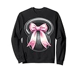 coquette bow kettlebell sollevamento allenamento ragazza mamma rosa felpa