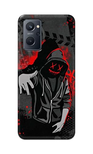 Image of Printed Hard Back Cover for Realme 9i 4G Back Cover (Hoodie Rapper) -190724(EA)