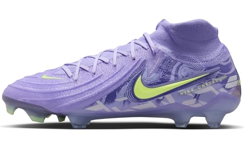 Nike United Phantom Luna 2 Elite FG High-Top Soccer Cleats (HF1600-500, Purple Agate/Barely Volt)