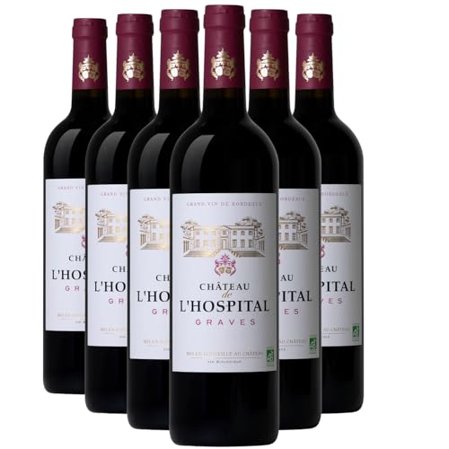 Château de l'Hospital Graves - Rouge 2019 - Vin Rouge de Bordeaux (6x75cl) BIO