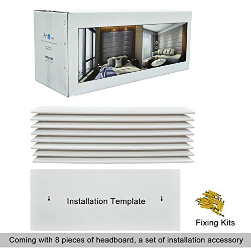 Art3D H10030B Upholstered Headboard, 39.4"X11.8", Ivory #TOP3