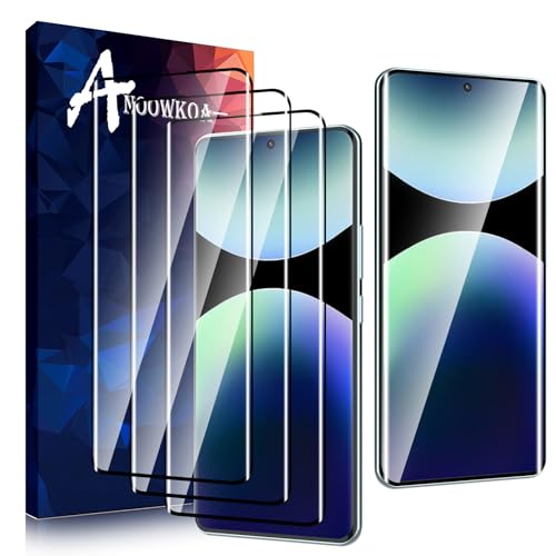 Anoowkoa 2 Pack for Redmi Note 14 Pro 4G/Redmi Note 14 Pro+ 5G/Poco X7 5G Tempered Glass Screen protector.9H Hardness.Anti-Scratch.bubble-free Easy Installation