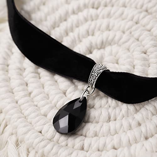 Sacina Gothic Vintage Victorian Choker Necklace, Black Choker, Goth Vintage Jewelry Gift for Women, Halloween Christmas Jewelry Gift4