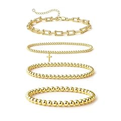 Gold-Cross Bead Bracelet