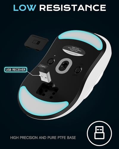 Image of VGN Dragonfly F1 Pro Wireless Gaming Mouse, 49g Ultra-Lightweight, PAW3395 26K DPI Sensor, 4KHz Polling Rate Supported, Professional Esports Speed, White