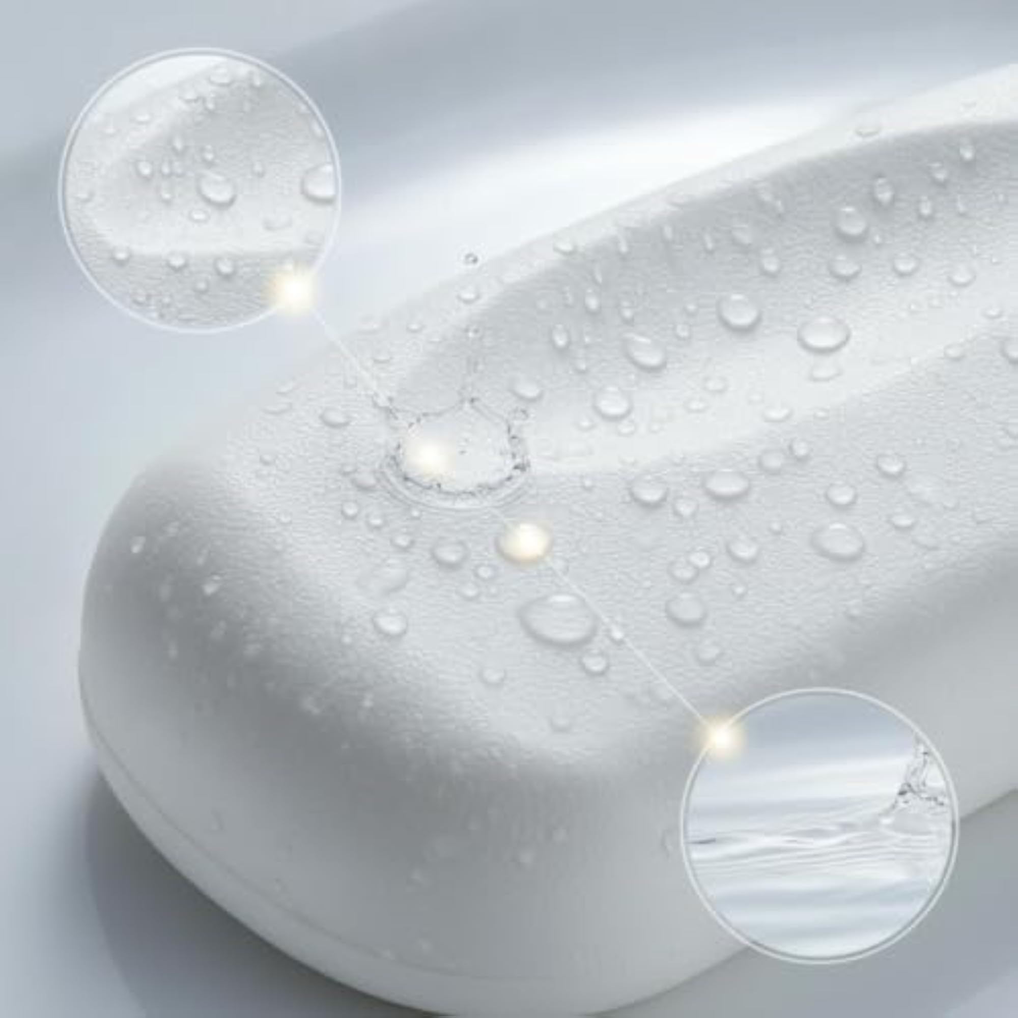 Contoured Waterproof Bath Pillow with Suction Cups