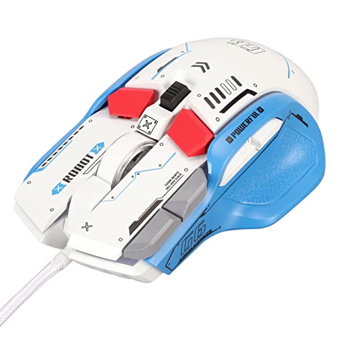 Souris de jeu filaire Yunseity blanche idéale pour optimiser votre setup de bureau gamer PC