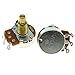 2-Pack Full Size Alpha Guitar Bass Pots Potentiometer with 19.5mm Brass Shaft Guitar Linear Pot B500K