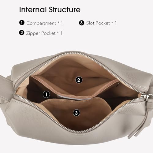 Image of DONNAIN Premium Full-Grained Leather Crossbody Bags for Women, Slouchy Shoulder Bag with Adjustable Strap and Tote Handbag