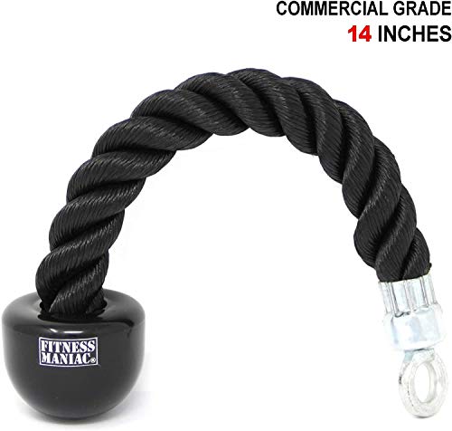 FITNESS MANIAC Home Gym Cable Attachment Handle Machine Exercise Chrome PressDown Strength Training