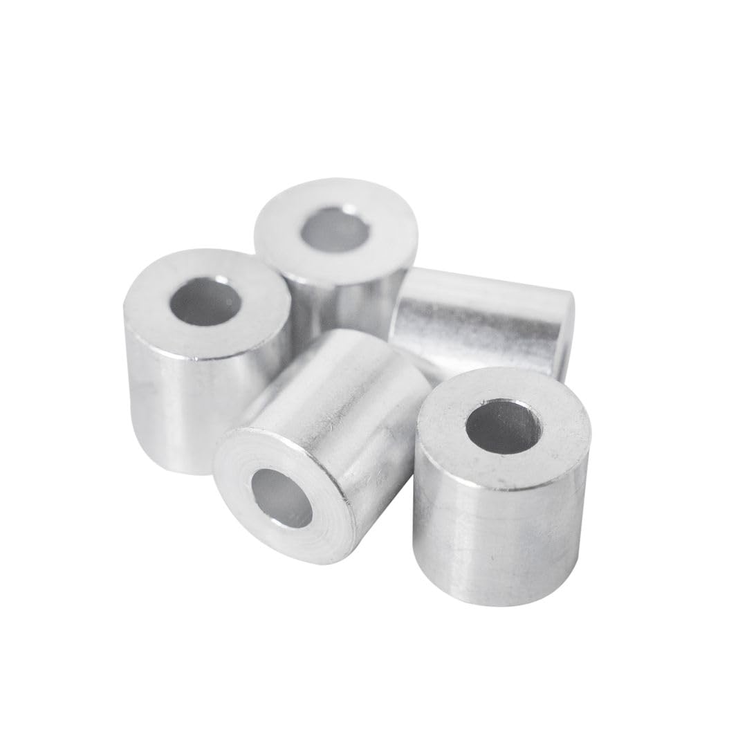 Aluminum Spacer 3/4 OD x 5/16 ID x Choose Your Length, Round Spacer Unthreaded Standoff Bushing Plain Finish, Fits screws bolts 5/16 or M8 by Metal Spacers Online (3/4 Length, 100 Pack)