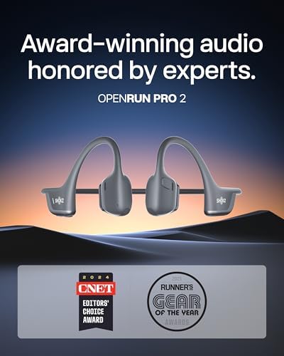 SHOKZ OpenRun Pro 2-Bone Conduction Headphones,Open-Ear Bluetooth Wireless Sport Earphones for Running,Workouts-Sweat Resistant,Comfortable Fit-Deep Bass,Smart Mic,Reflective Strip,Mini,Black - 4