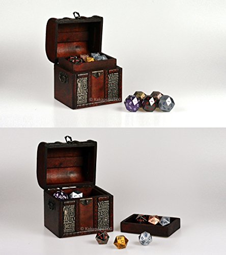 Kakapopotcg DECKBOX-PW-M02CM-US Elven Chest (Chainmail) Lockable Wood Deck And Counter Box Trading Cards Mtg Magic Fab Tcg Ygo Ptcg Edh Commander Box Dice Box Dnd Spell Card Box thumb #5