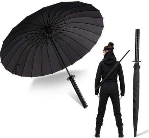 Moontay Langer Griff Regenschirm Samurai Schwert-Design Outdoor Reise Sonne...