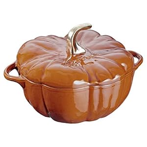 STAUB Cast Iron 3.5 Qt Pumpkin Dutch Oven, Cocotte, Burnt Orange, Made in France