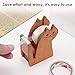 TOCCOOL Cat-Shaped Wooden Tape Dispenser, Cute Desktop Organizer with 1 Roll of Tape, Easy-to-Use Adhesive Tape Cutter for Office, School, Shop