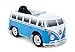 Produktbild ROLLPLAY Premium Elektrofahrzeug mit Fernsteuerung und Rückwärtsgang, Für Kinder ab 3 Jahren, Bis max. 35 kg, 12-Volt-Akku, Bis zu 4 km/h, VW Bus T1 (Typ 2), Blau