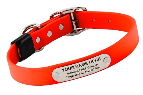 Biothane Custom Dog Collar &ndash; Waterproof, Stink-Proof Personalized Collar with Name & Phone Number...
