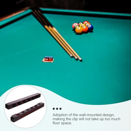 Porte-queue de billard mural en bois avec 6 emplacements de rangement