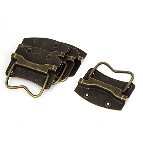sourcing map Wooden Drawer Case Box Crates Chest Pull Ring Handles Bronze Tone 5pcs, 65mmx60mm, 5 Pack, Metal