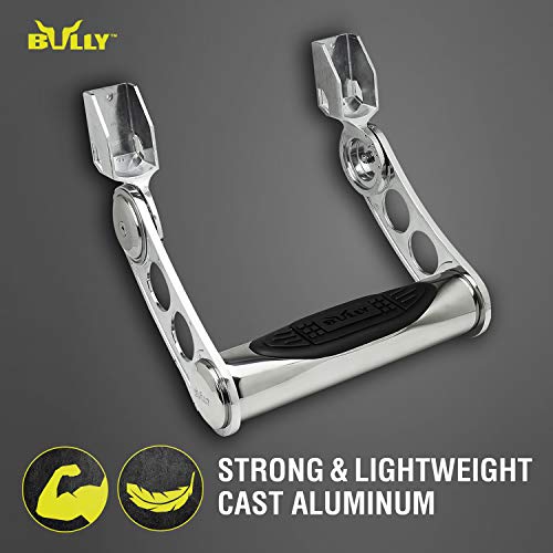 Bully AS-500S Chrome Series Universal Truck Aluminum Side Hoop Step Single Piece Includes Mounting Brackets - Fits Various Trucks from Chevy (Chevrolet), Ford, Toyota, GMC, Dodge RAM and Jeep