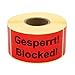 Produktbild MD Labels Warnetiketten auf rolle 100x50mm 500 Stück Gesperrt! Blocked! Versandaufkleber - Versandhinweis Haftetiketten