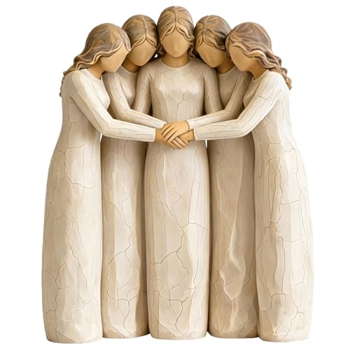 YZZY 7" Resin Embracing Sculpture Collectible Figurines Meaningful Keepsake for
