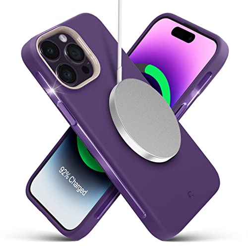 Image of Spigen Cyrill UltraColor Mag | iPhone 14 Pro Case | Purple iPhone 14 Pro Back Cover | TPU+Poly Carbonate - Taro