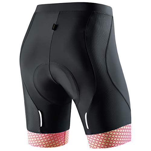 XGC Korte fietsbroek voor dames en wieleronderbroek, fietsbroek voor vrouwen, elastische 4D-spons zitkussen met een hoge… - Image 3