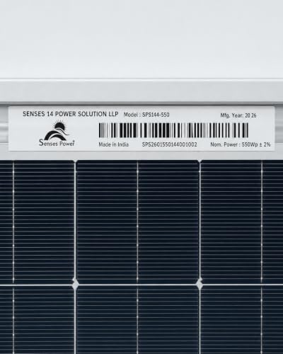 Image of Senses Power 550Wp N-DCR Solar Panel SPS144-550 | 550W Peak Power, 1500V Max Voltage