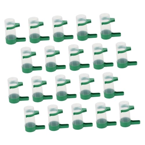 ibasenice 20 Bebederos para Palomas Recipientes De Agua para Pájaros Comederos Y Bebederos Verdes De Abs para Loros