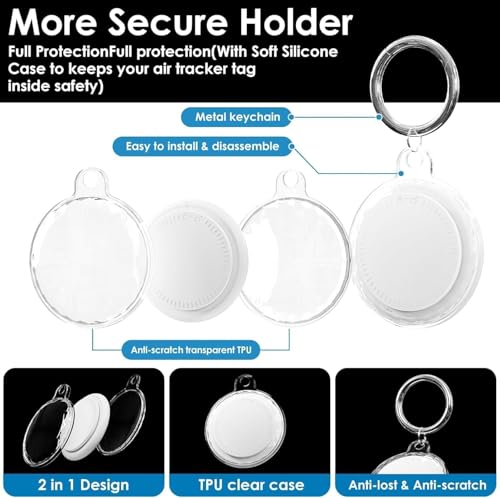 4-Pack Bluetooth Tracker for Android Android GPS Tracker Tag GPS Tags for an-Droid Both iOS and an-Droid Compatible,for Keys,Suitcase,Wallet and More(with 4 Keyrings and Waterproof Cases) by LAOLASEED - Image 7
