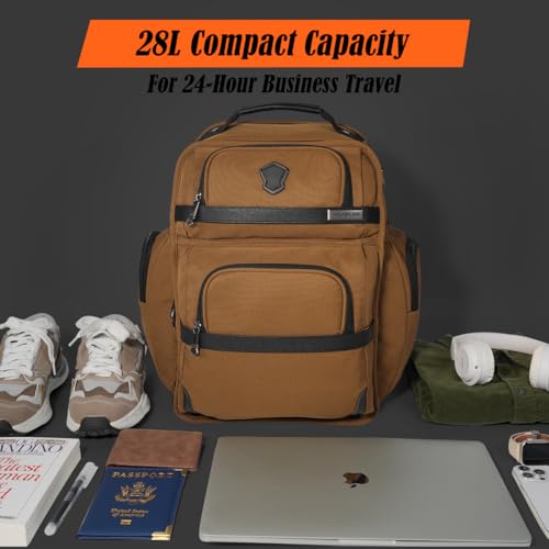 WELKINLAND 24H Business Backpack for Men with Toiletry Bag, 16" Laptop Executive Backpack for Mens, 28L Business Computer Backpacks, Heavy Duty Laptop Backpack, Carry-on Executive Backpacks for Men by WELKINLAND - Image 8