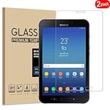 [2 Pack] Samsung Galaxy Tab Active 2 Screen Protector, KATIAN HD Clear Protector [Anti-Scratch] [Anti-Fingerprint] [No-Bubble] [Case-Friendly], 9H Tempered Glass Screen Film Galaxy Tab Active 2